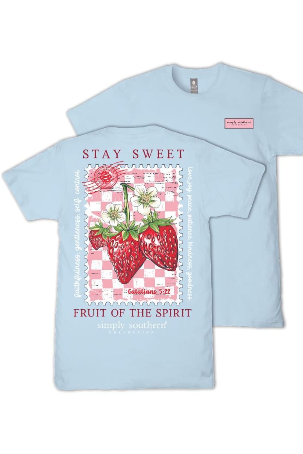 Simply Southern Fruit of the Spirit T-Shirt for Women in Ice