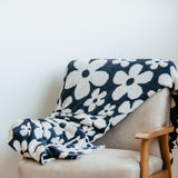 Simply Southern Soft and Cozy Blanket in Black Flower Print