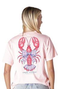  Simply Southern Lobster T-Shirt for Women in Rosy