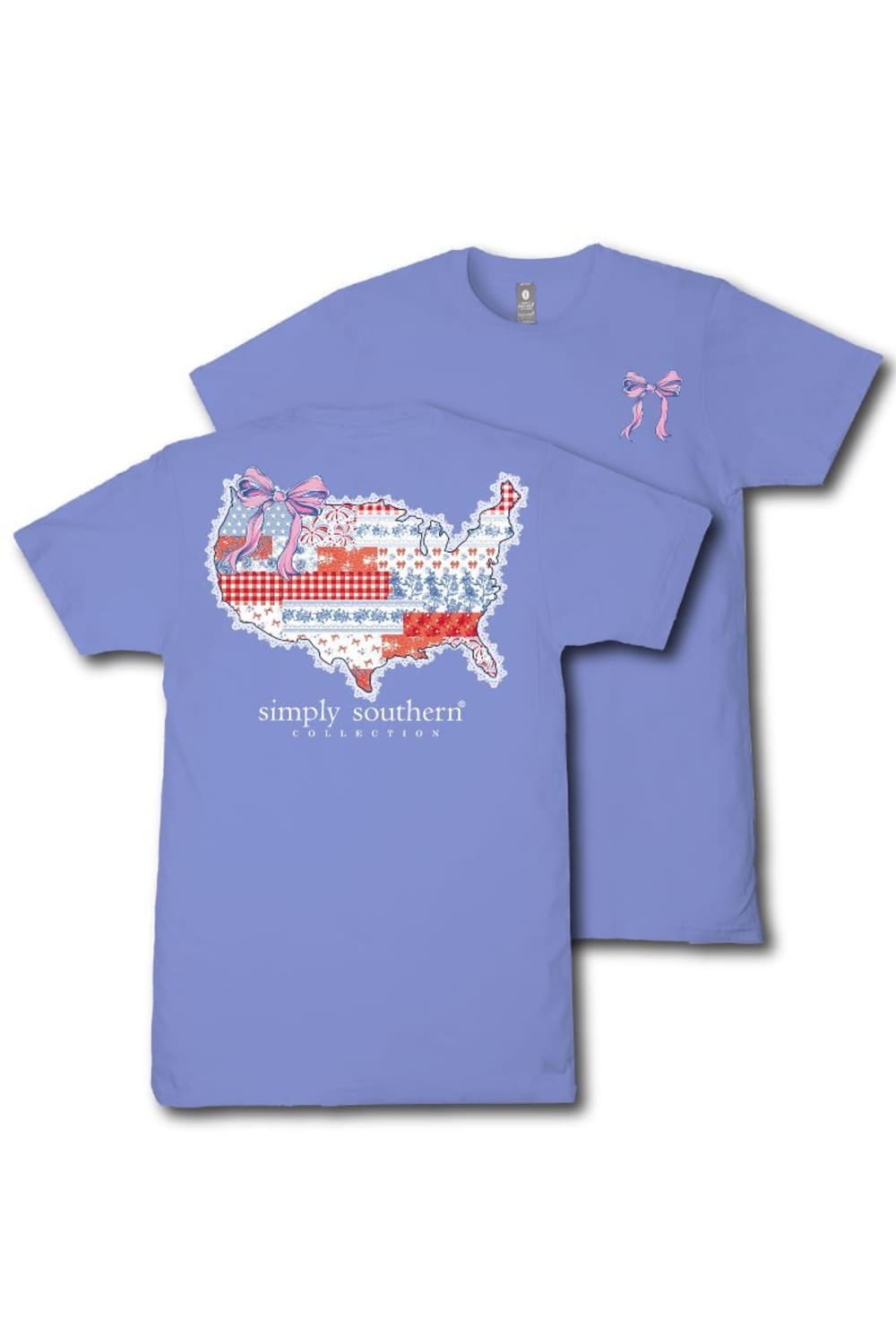 Simply Southern Plus Size USA Patch T-Shirt for Women in Bali