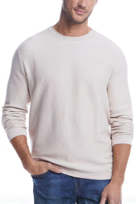 Weatherproof Twill Stonewash Sweater for Men in Natural