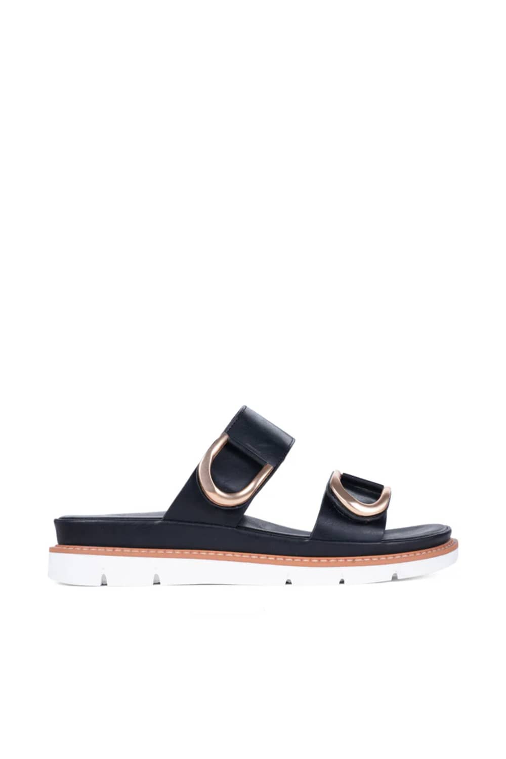 San Flatform Sandal for Women in Black 