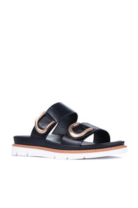 San Flatform Sandal for Women in Black 