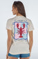 Womens Simply Southern American Lobster T-Shirt for Women in Wisp