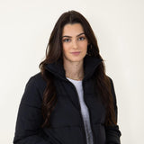 Simply Southern Cropped Puffer Jacket for Women in Black