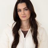 Simply Southern Cropped Puffer Jacket for Women in Cream 