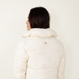 Simply Southern Cropped Puffer Jacket for Women in Cream 