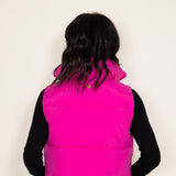 Simply Southern Women Cropped Puffer Vest for Women in Pink