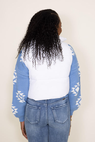 Simply Southern Womens Vest Cropped Puffer Vest for Women in White