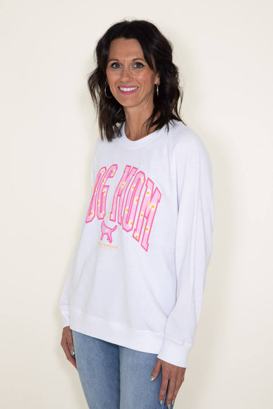 Simply Southern Crewneck Dog Mom Crewneck for Women in White