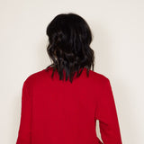 Simply Southern Merry Mama Braided Crewneck for Women in Red