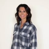 Shirts Simply Southern Plaid Button Up Shirt for Women in Blue