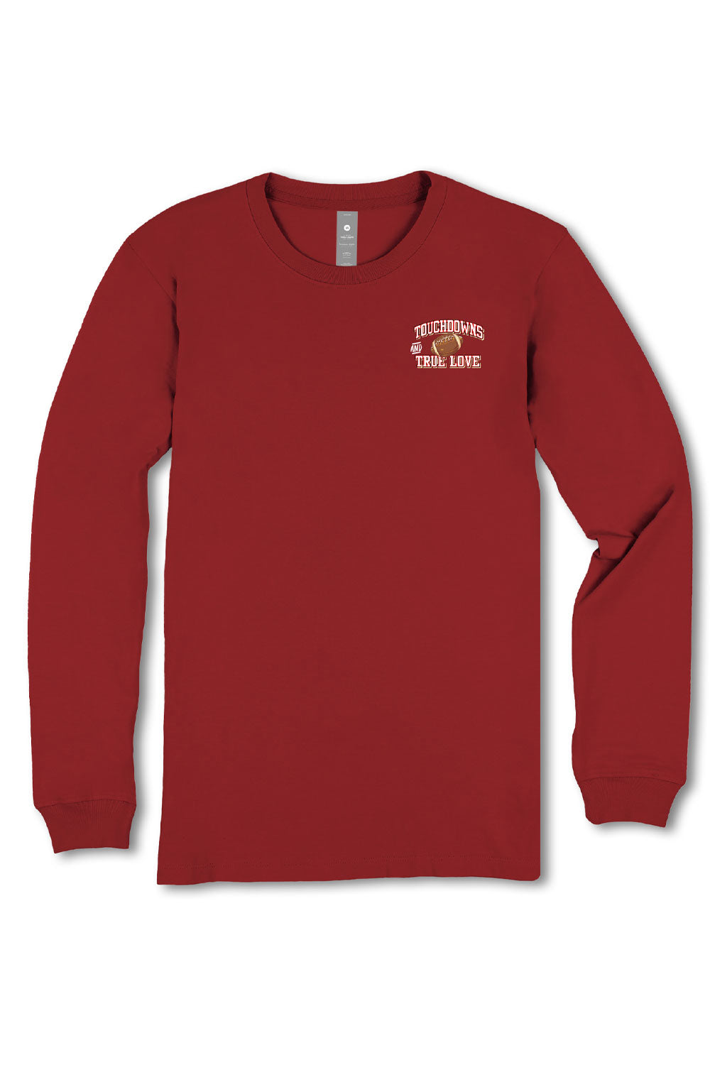 Simply Southern Touchdowns and Love Long Sleeve T-Shirt for Women in Red