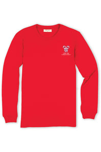 Simply Southern Plus Size Tree Long Sleeve T-Shirt for Women in Red