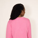 Simply Southern FA LA LA Braided Sweatshirt for Women in Pink