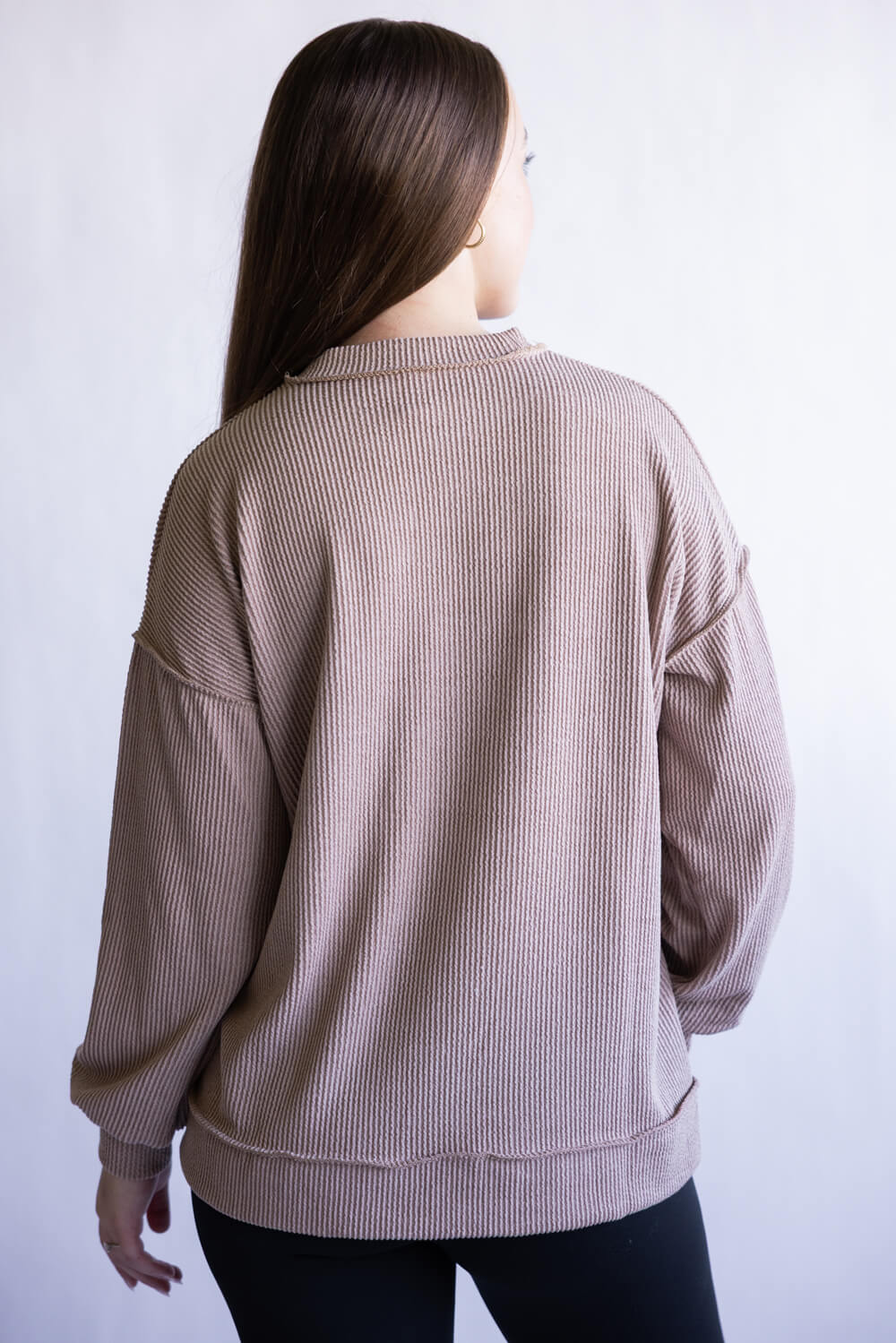 Simply Southern Amber Knit Top for Women in Umber