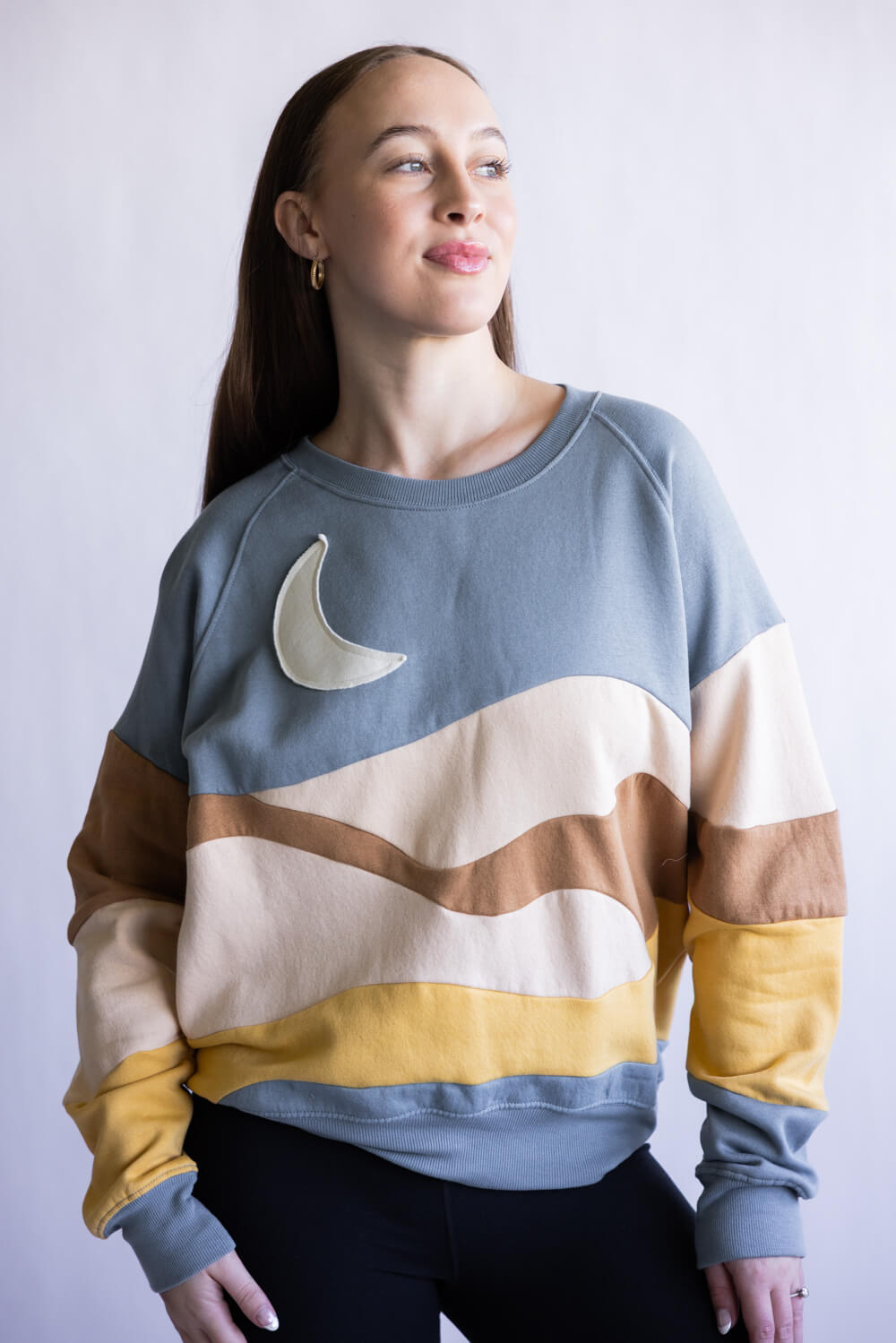 Simply Southern Moon Patch Crew Neck for Women 