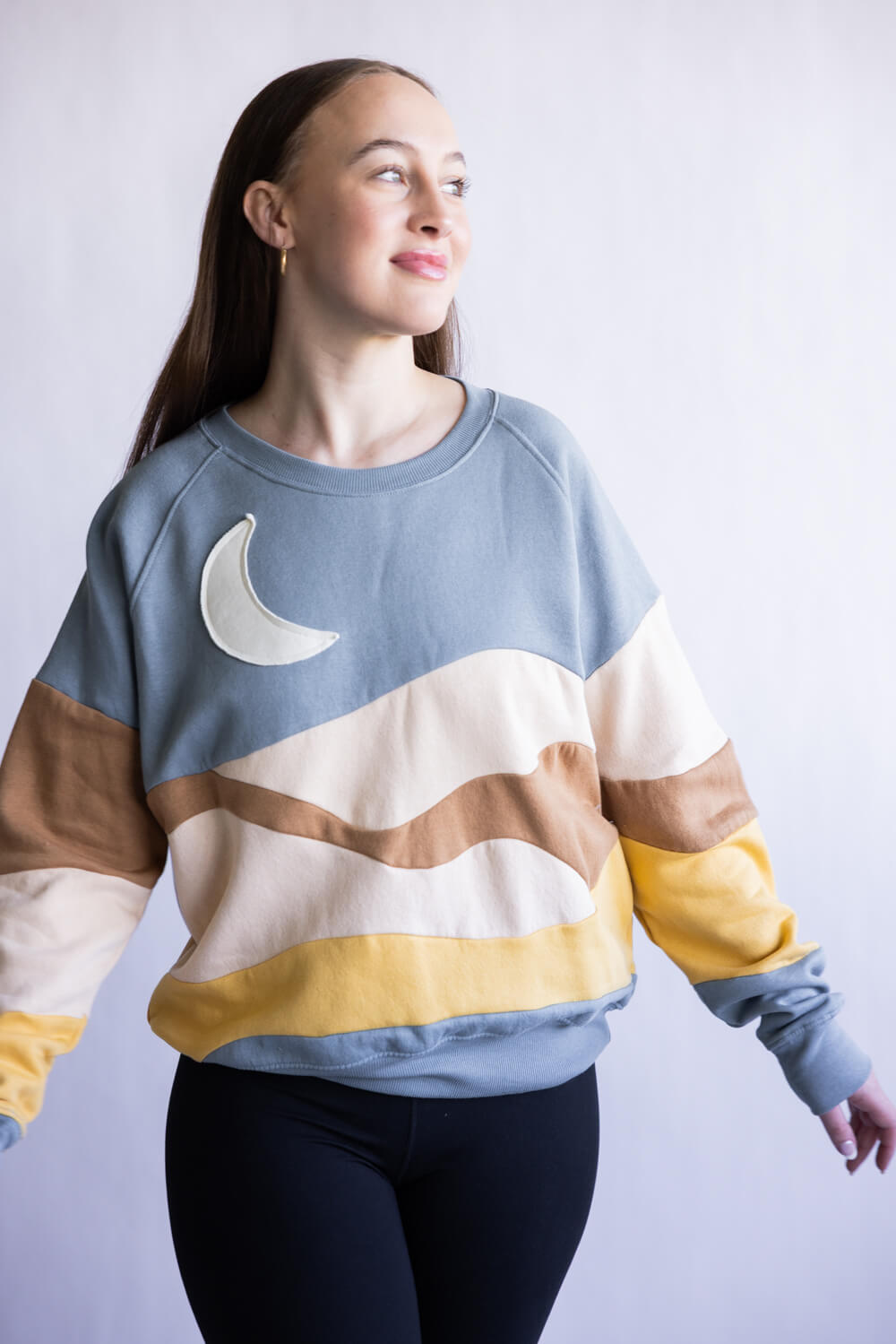 Simply Southern Moon Patch Crew Neck for Women 