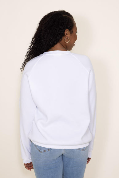 Simply Southern Sparkle Santa Baby Sweatshirt for Women in White