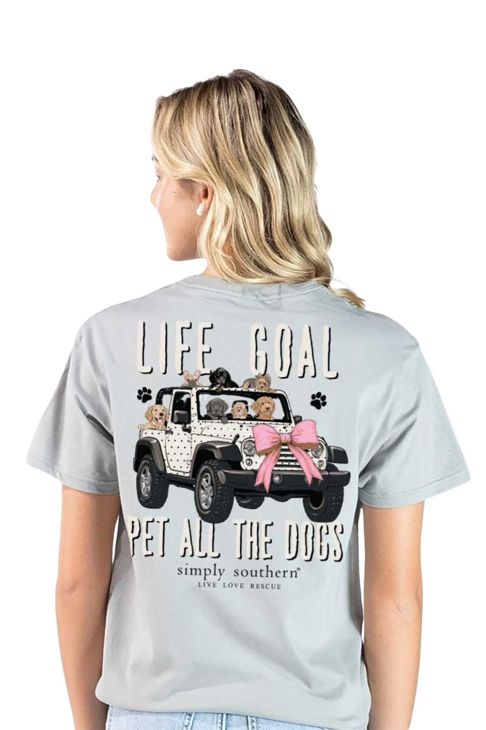Simply Southern All the Dogs T-Shirt for Women in Lunar
