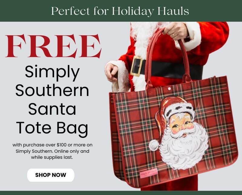 Simply Southern Santa Tote Bag Gift with Purchase