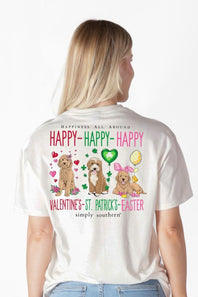 Simply Southern Happy Everything T-Shirt for Women in Oyster | SS-HAPPY-OYSTER