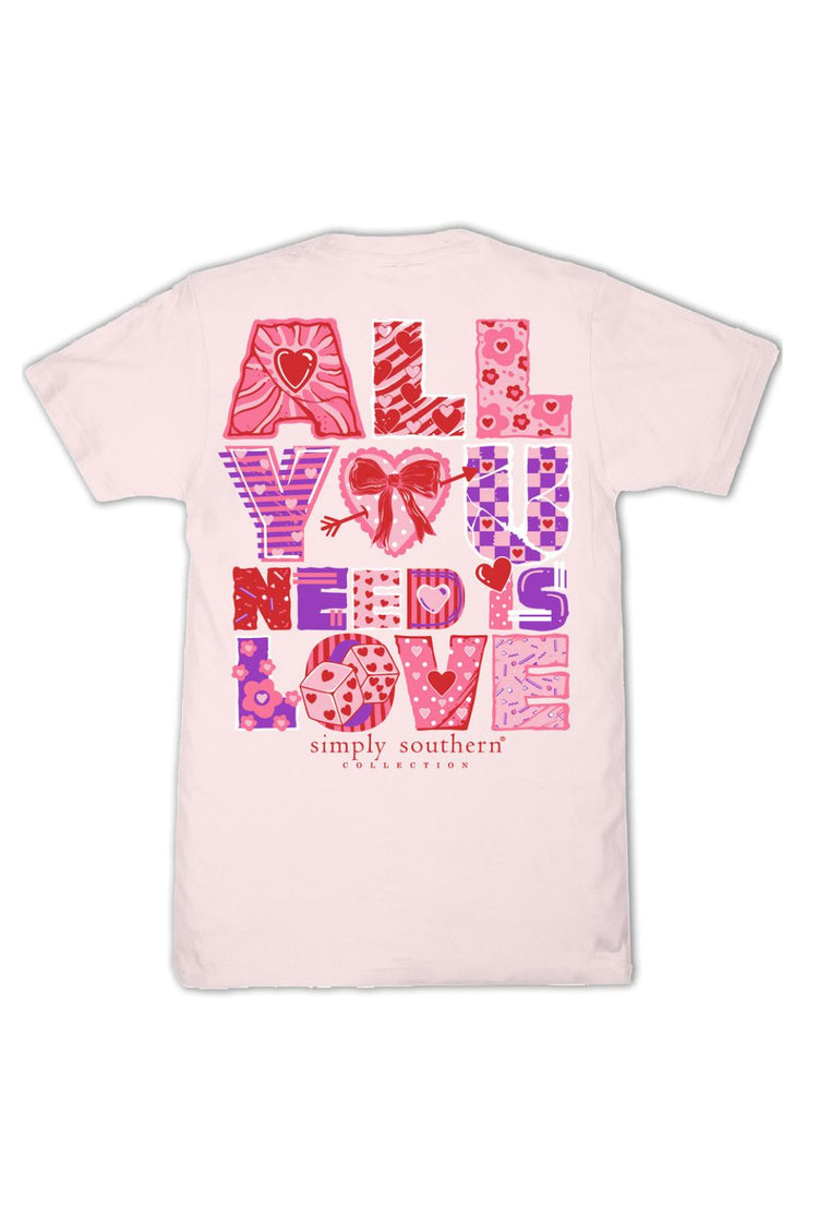 Simply Southern Plus Size All You Need Is Love TShirt for Women in Ro