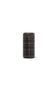 A dark brown cylindrical can cooler with a black and white plaid pattern on the body, set against a plain white background.