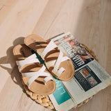 Soda Isabel Strappy Toe Sandals for Women in Beige