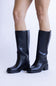 Soda Mid Calf Faux Leather Boots for Women in Black