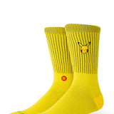  Stance Pokemon Pikachu Crew Socks for Men in Yellow 