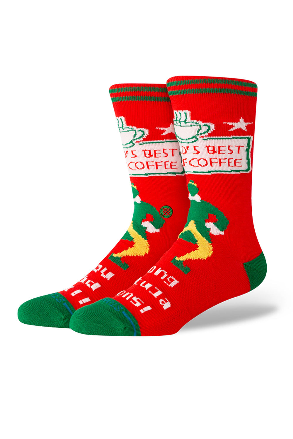 Stance Elf World’s Best Elf Crew Socks for Men in Red