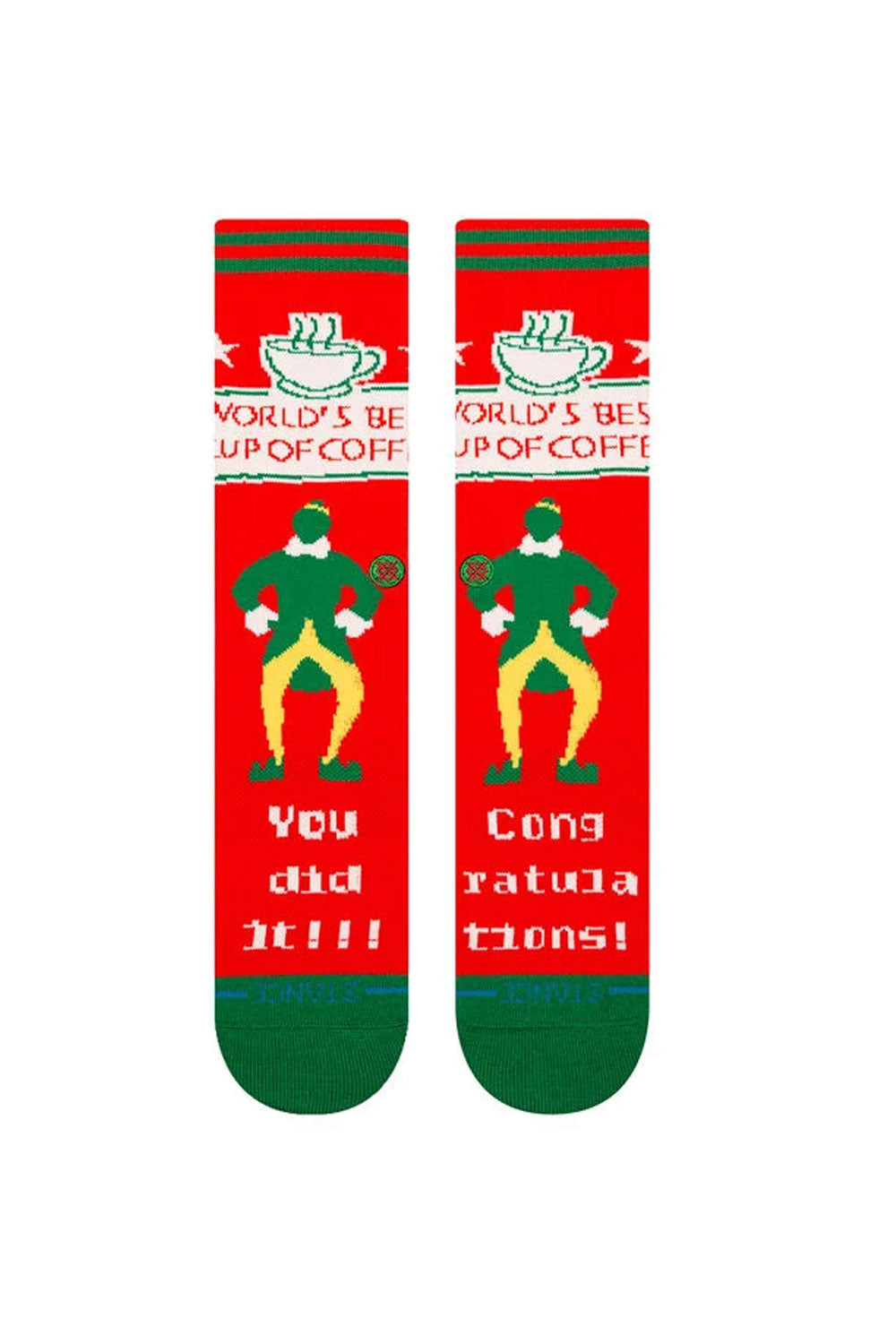 Stance Elf World’s Best Elf Crew Socks for Men in Red