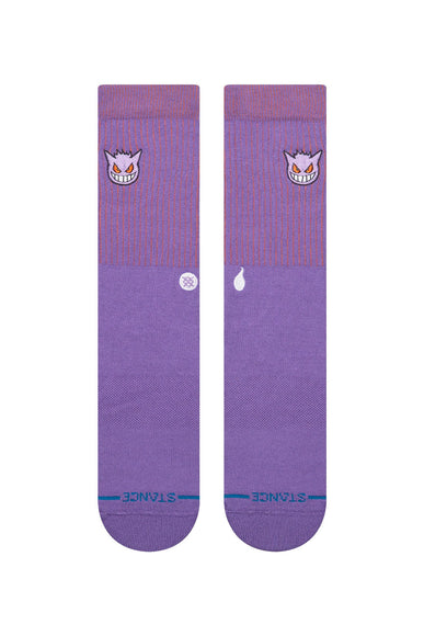 Stance Pokemon Gengar Crew Socks for Men in Purple