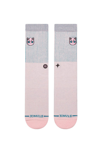 Stance Pokemon Jigglypuff Crew Socks for Men in Pink