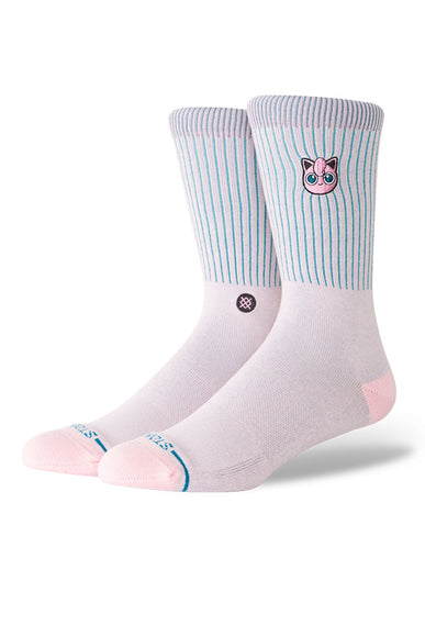Stance Pokemon Jigglypuff Crew Socks for Men in Pink
