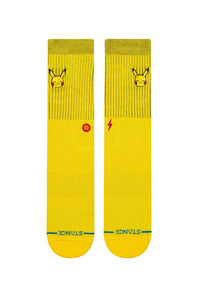  Stance Pokemon Pikachu Crew Socks for Men in Yellow 