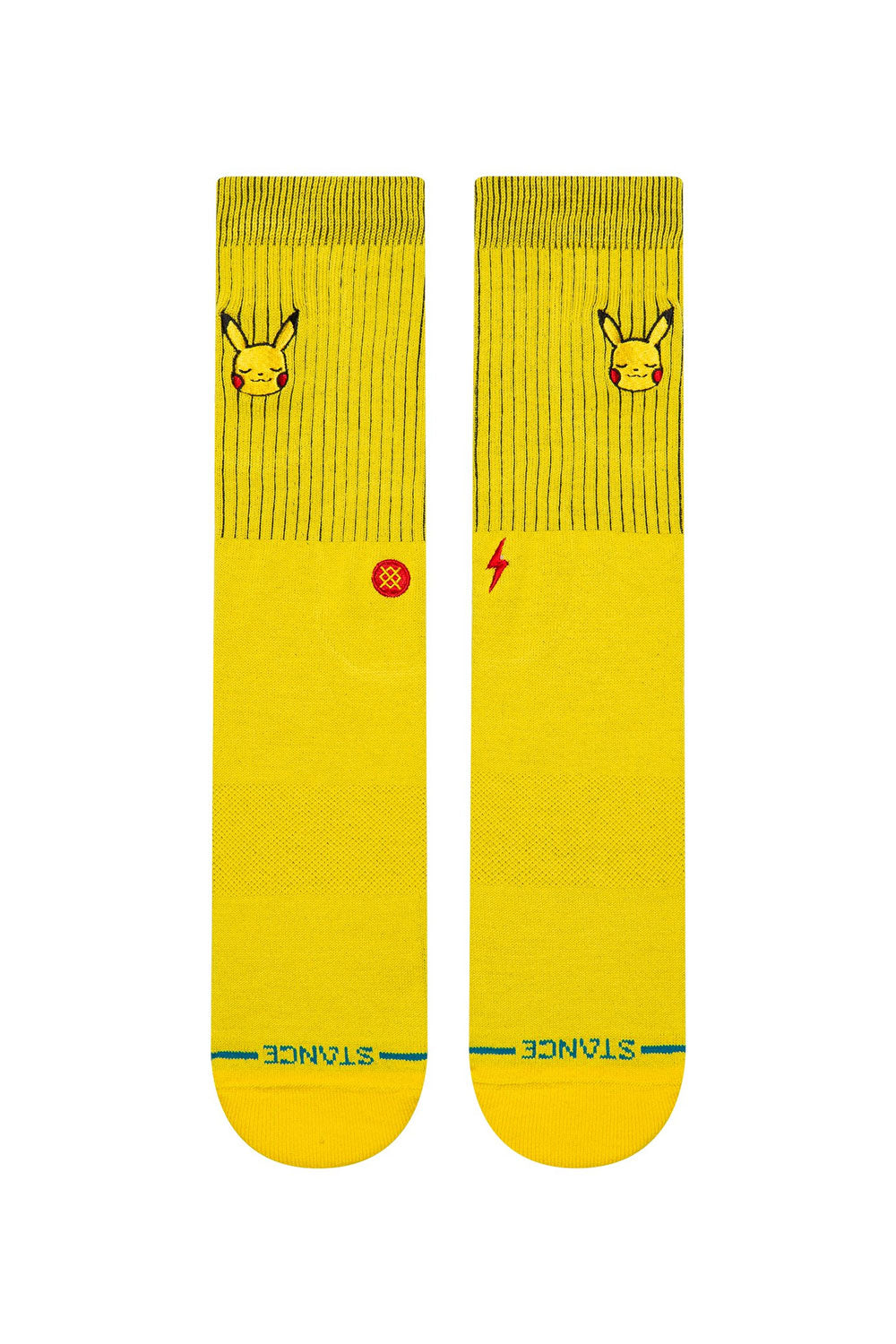  Stance Pokemon Pikachu Crew Socks for Men in Yellow 