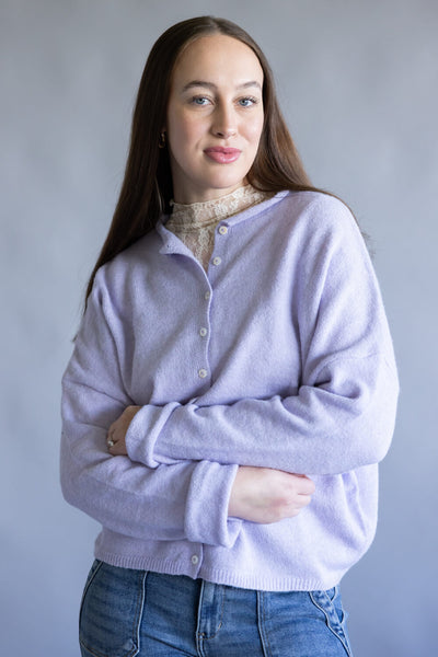Things Between Piper Cardigan for Women in Lavender