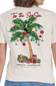 Simply Southern Christmas Palm Tree T-Shirt for Women in Wisp White