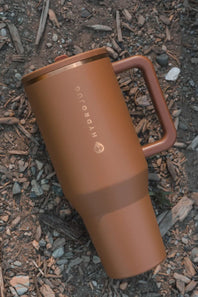 brown tumbler 