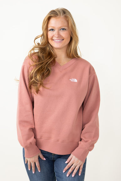 The North Face Evolution V-Neck Sweatshirt for Women in Mauve