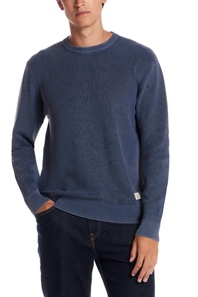 Weatherproof Vintage Vertical Rib Stonewash Sweater for Men in Pageant Blue