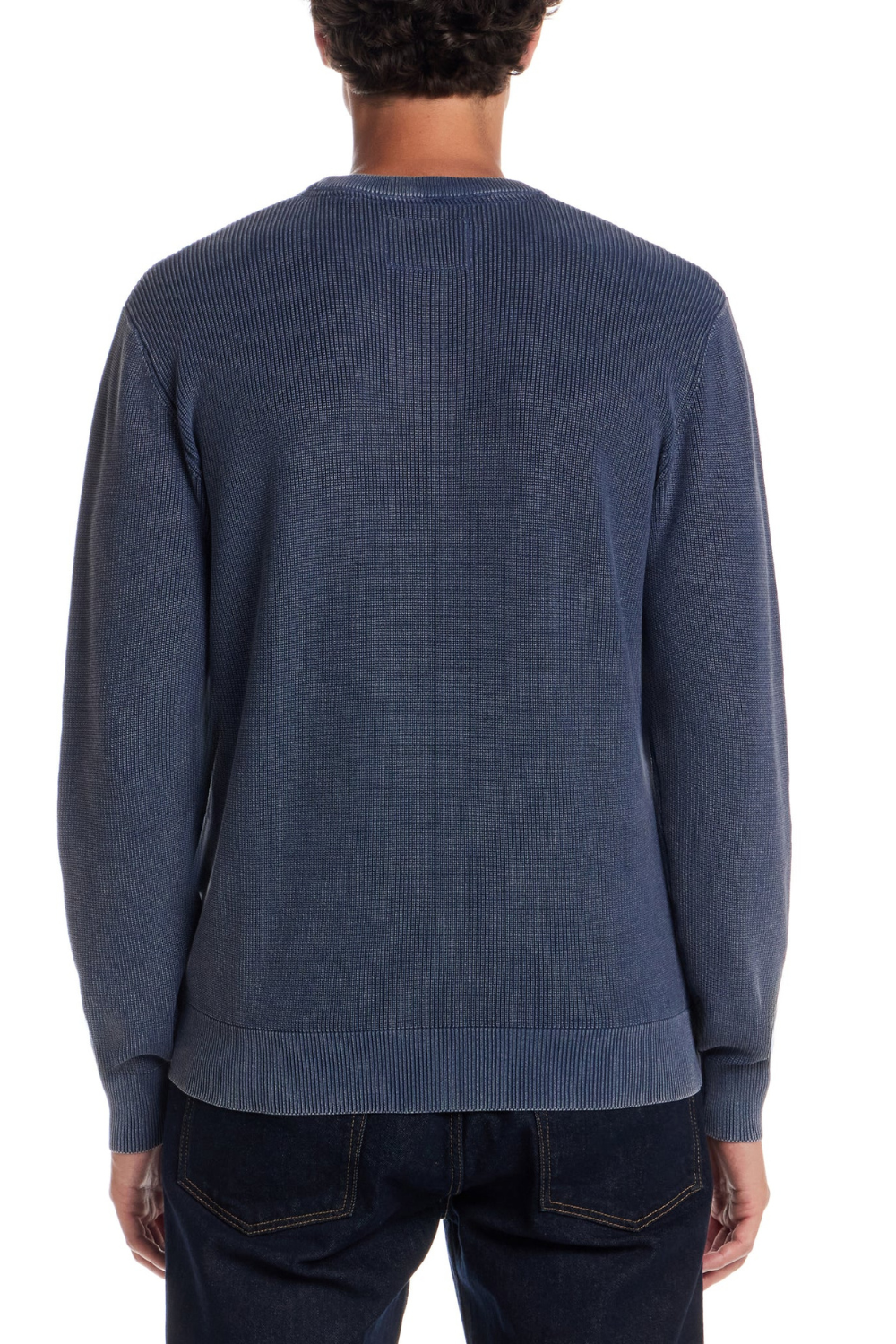 Weatherproof Vintage Vertical Rib Stonewash Sweater for Men in Pageant Blue
