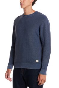 Weatherproof Vintage Vertical Rib Stonewash Sweater for Men in Pageant Blue
