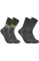 Carhartt Color Block Synthetic-Wool Crew Socks 2 Pack for Men in Grey