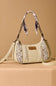 Wrangler Bandana Shoulder Purse for Women in Tan; Beige handbag with intricate patterns on a beige background