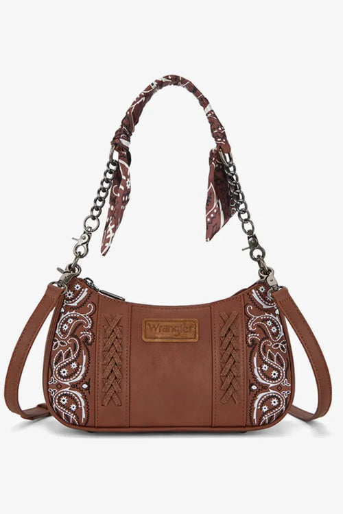 WRANGLER BANDANA SHOULDER PURSE BROWN | WG331-818-BR