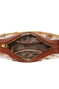 Wrangler Western Cowgirl Print Braided Shoulder Bag for Women in Tan | WG524-8182-TN