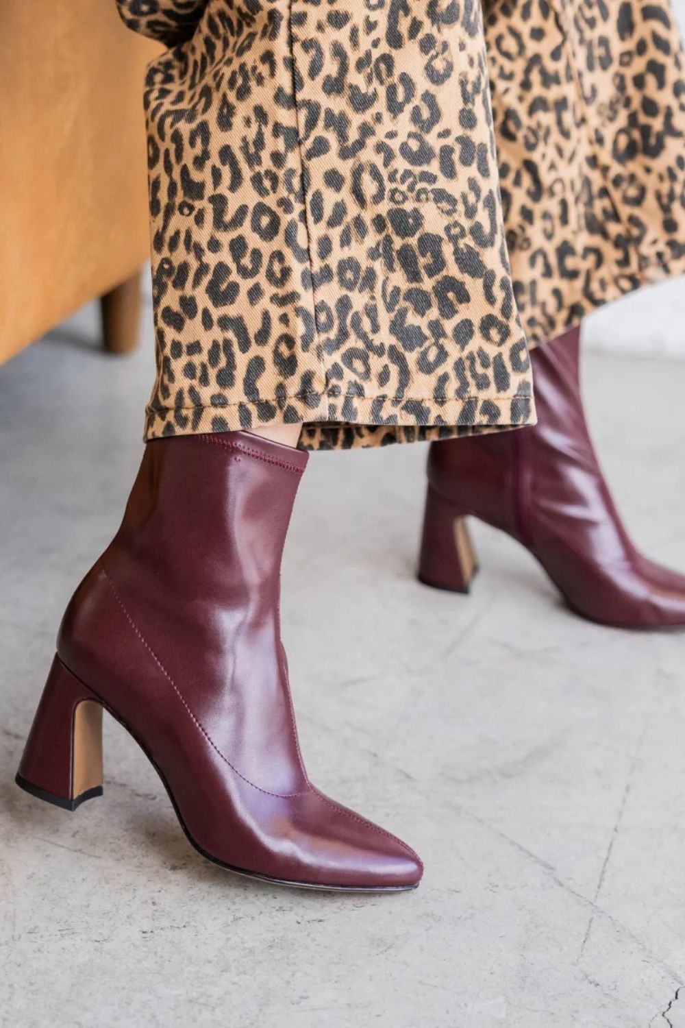 WOMENS-MIA-THIVA-BOOTIE-BURGANDY